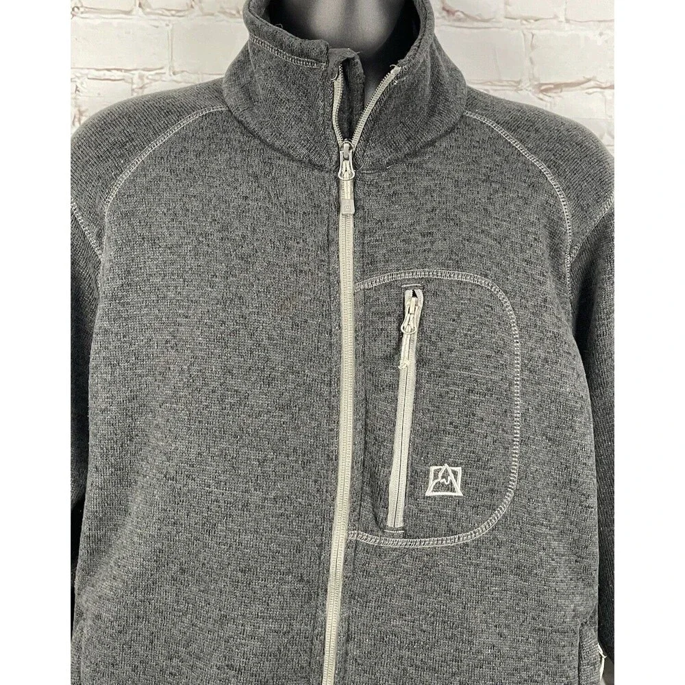 Avalanche Jacket Fleece Full Zip Mock Neck Outdoors/Casual Dark Gry Mens Size XL